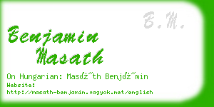 benjamin masath business card